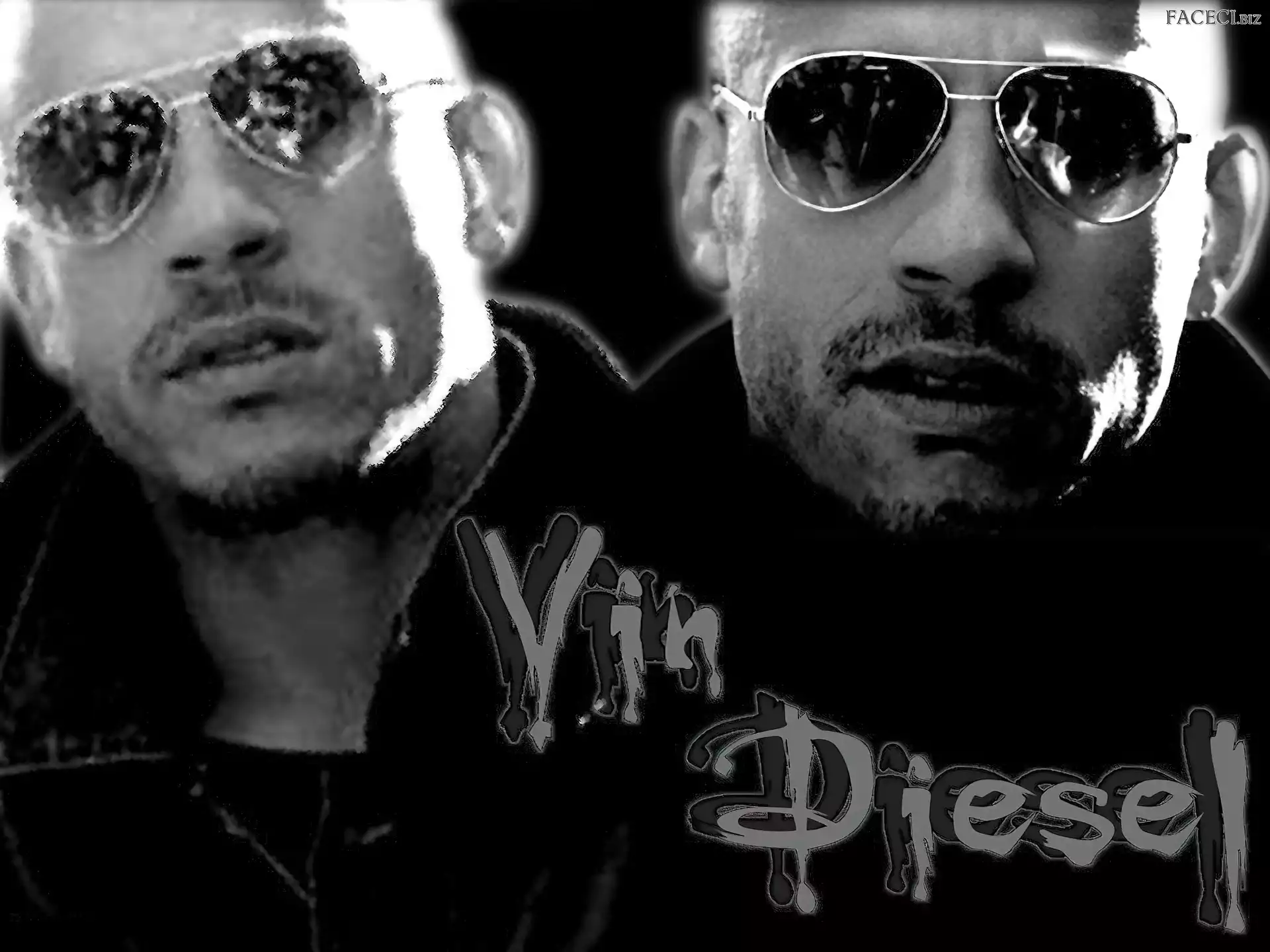 twarz, Vin Diesel, okulary